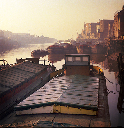 Colour photograph of the river Hull 1971.