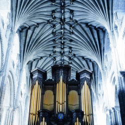 Colour photograph of Norwich Cathedral's roof.