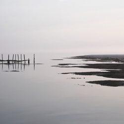 Early morning photograph of the Mussel Beds near Hunstanton Norfolk.