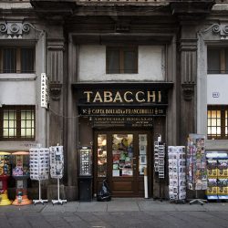 Colour photograph of a Tabachi in Milan.