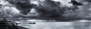 Photograph of a storm approaching Cromer pier.