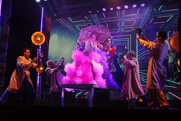 Photograph of the rehearsal of the Summer show at The Pavilion Theatre Cromer